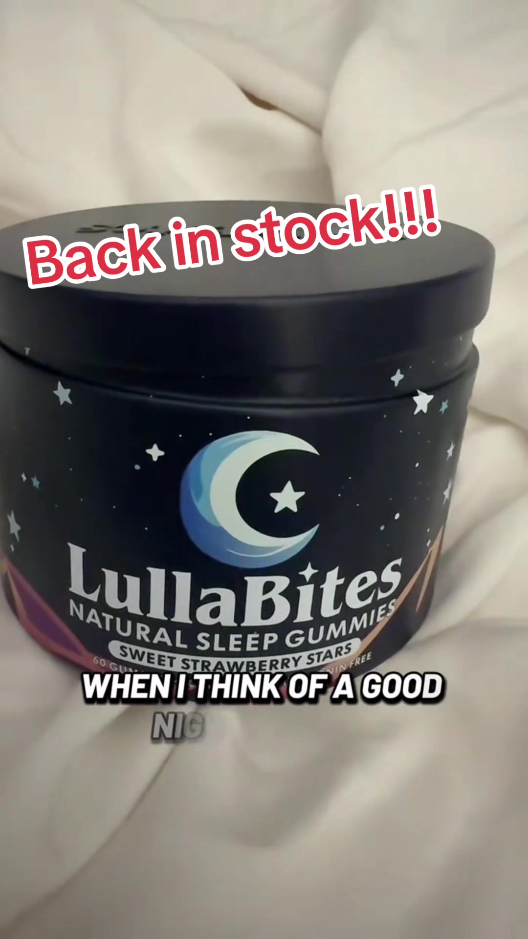 TikTok post by @confidentlydeexoxo for LullaBites. Caption reads: Not a second too soon! Grab for best night of....