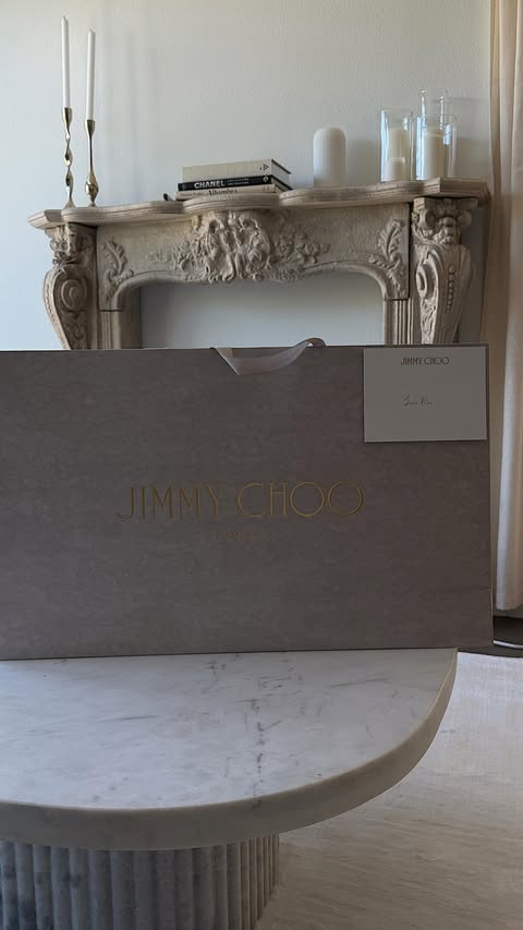 Instagram post by @lisawei for Jimmy Choo. Caption reads: heading out to @formapilatesla with @jimmychoo !....