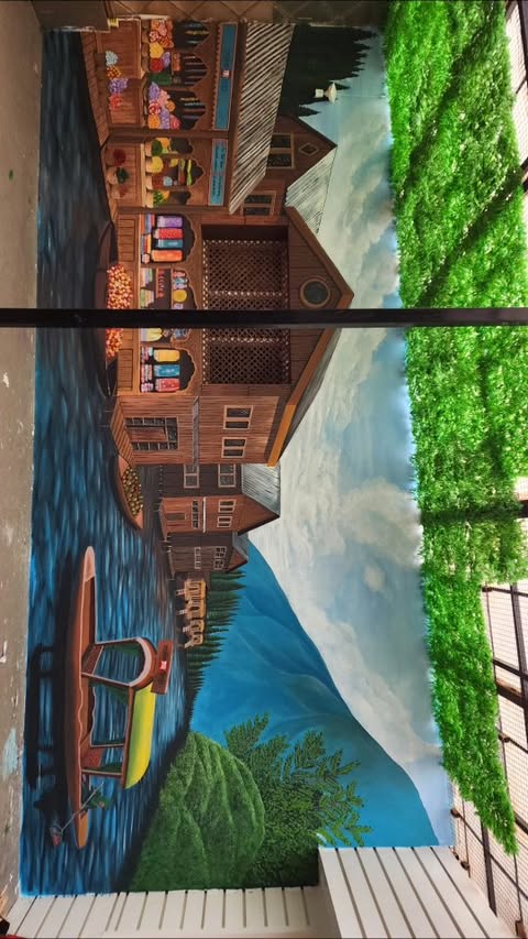 Instagram post by @the_art_vader_ for MakeMyTrip. Caption reads: [...] it was a pleasure to paint this for....