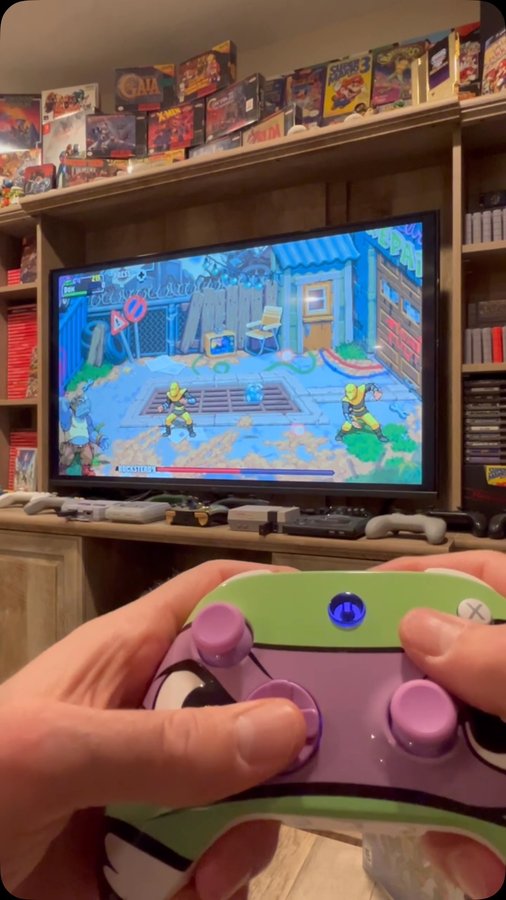 Instagram post by @16_bit_game_beast for GameStop. Caption reads: Radical care package showed up today!  @gamestop....