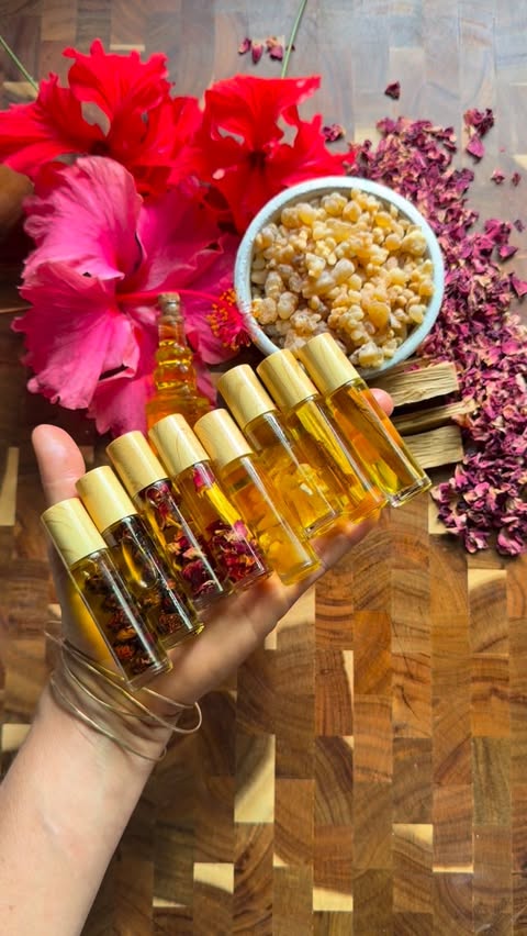 Instagram post by @jkb.journal for Anima Mundi Herbals. Caption reads: [...] easiest ways to use your oils from....