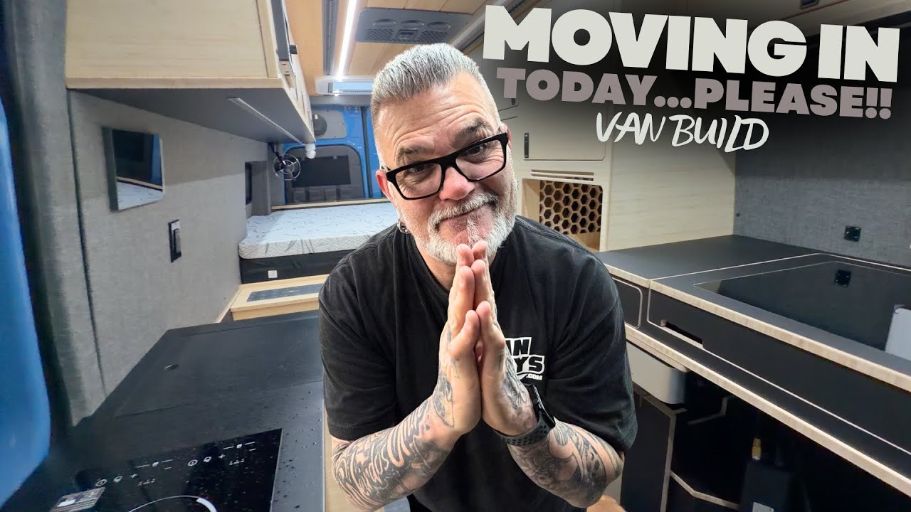 YouTube post by @TheChromeProject for Jackery. Caption reads: NO WAY!!!! Moving Into The New Sprinter Van....