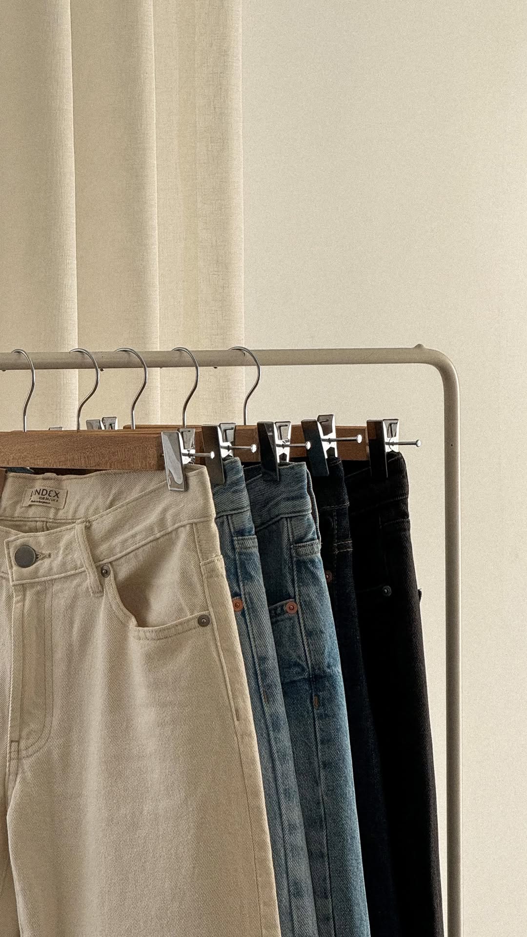 Instagram post by @maryem.hz for Lindex. Caption reads: Each shade of denim inspired a unique style, as if....