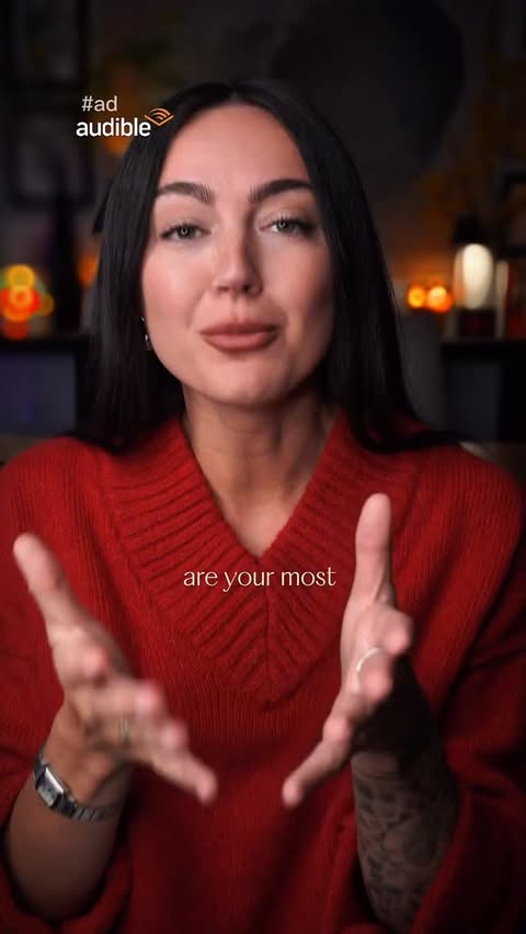 Instagram post by @quinlanwalther for Audible. Caption reads: [...] on? Sign up for a free trial of @audible....