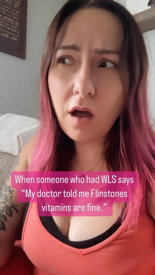 Instagram post by @thesleeveddietitian for Bari Life. Caption reads: Vitamins aren't exactly the most glamorous part of....