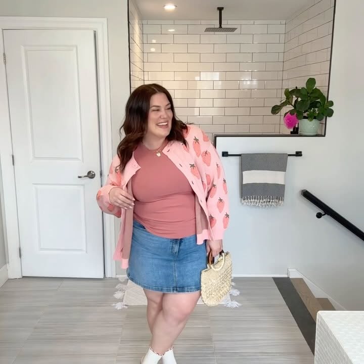 Instagram post by @lovezoepotter for Cheekbone Beauty. Caption reads: The sweetest little cardigan ever! Congratulations....