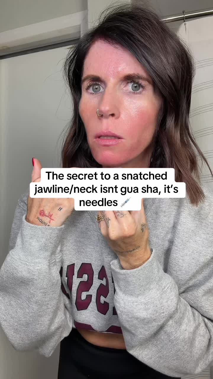 TikTok post by @jordanshutton for Qure Skincare. Caption reads: Microneedling at home has never been easier and a....