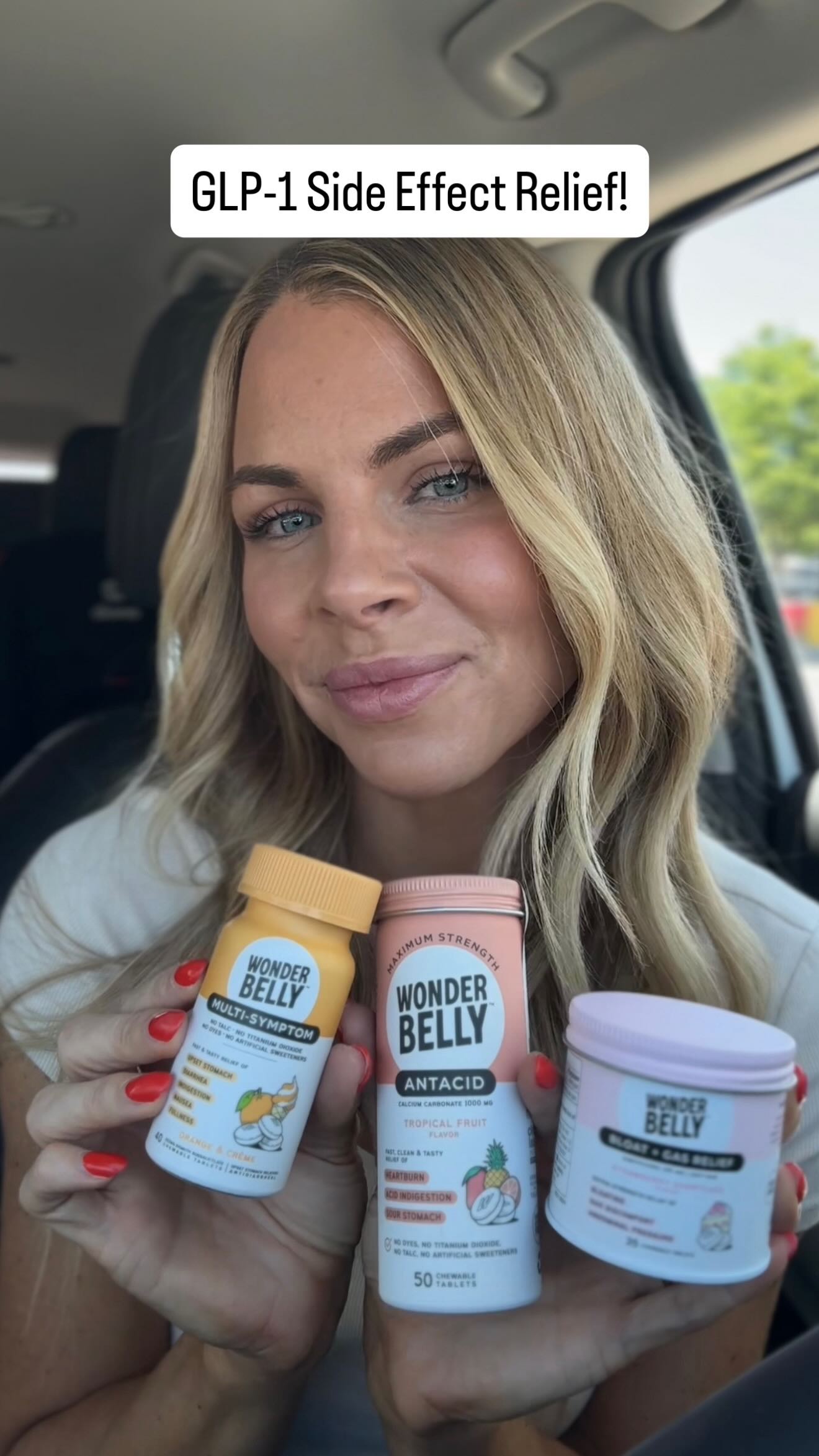 Instagram post by @karli.sine for Wonderbelly. Caption reads: Just found out Wonderbelly Multi-Symptom is now....