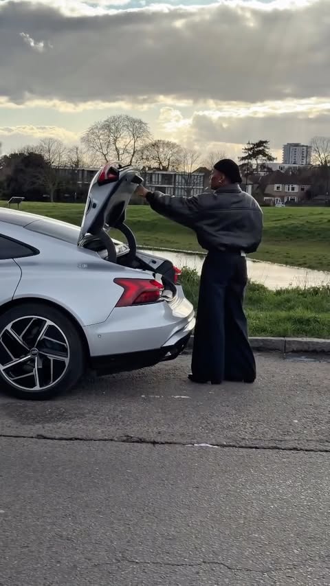 Instagram post by @garythompson for Audi. Caption reads: Starting the weekend right w/ @audiuk E-Tron GT.