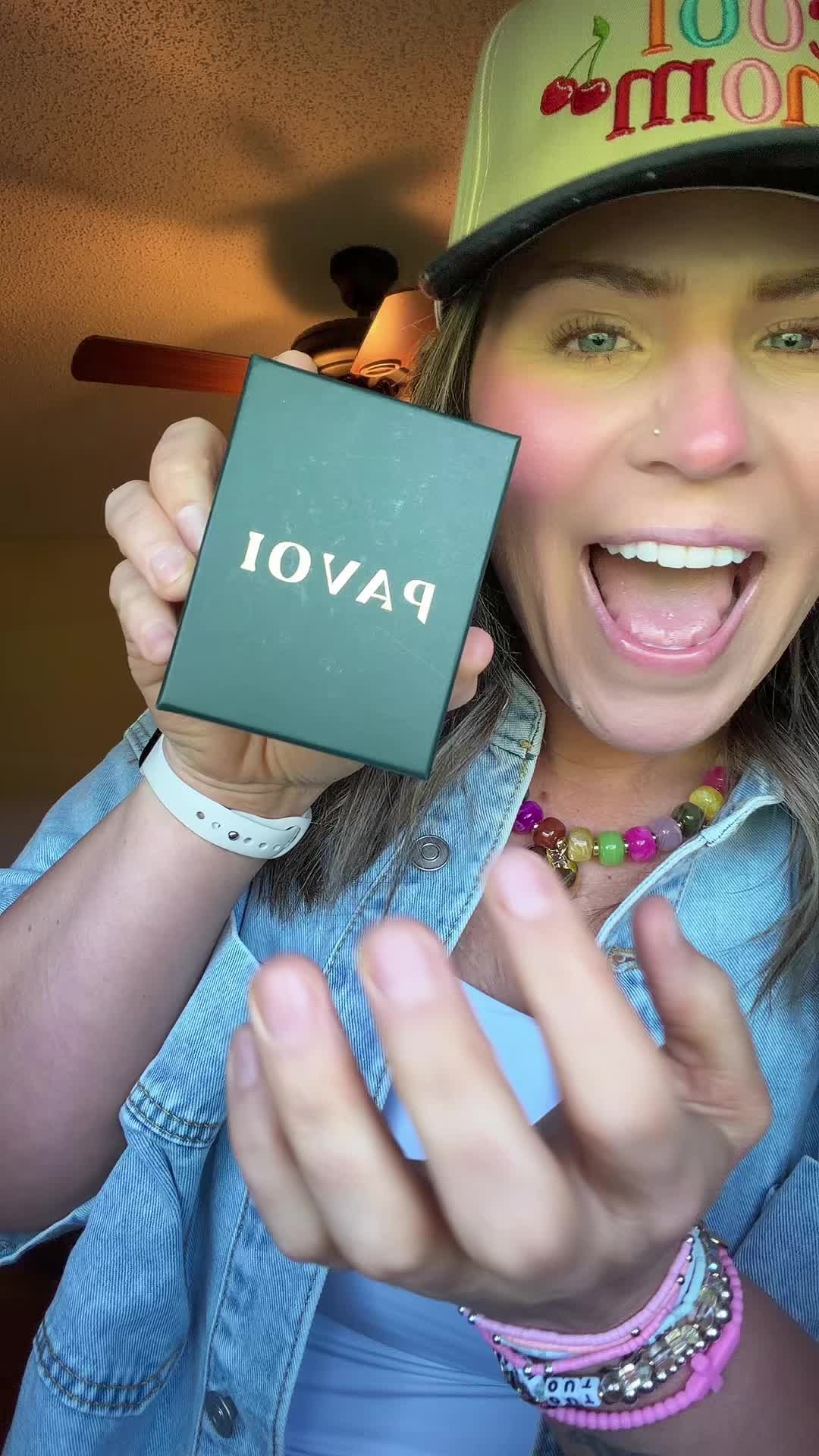TikTok post by @kendra.amos for PAVOI. Caption reads: @PAVOI has the best quality jewelry without [...].