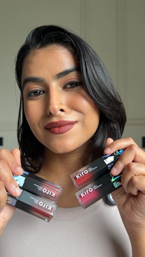 Instagram post by @makeupspacewithneha for KIRO. Caption reads: Comment for links 🔗 The @kirobeauty Velvet....