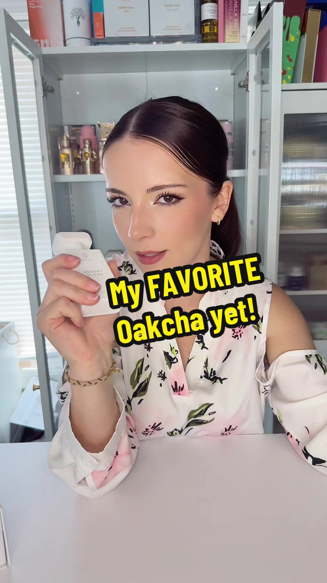 TikTok post by @melodyroxursox for Oakcha. Caption reads: Have you guys tried Desert Glass by @Oakcha?!....