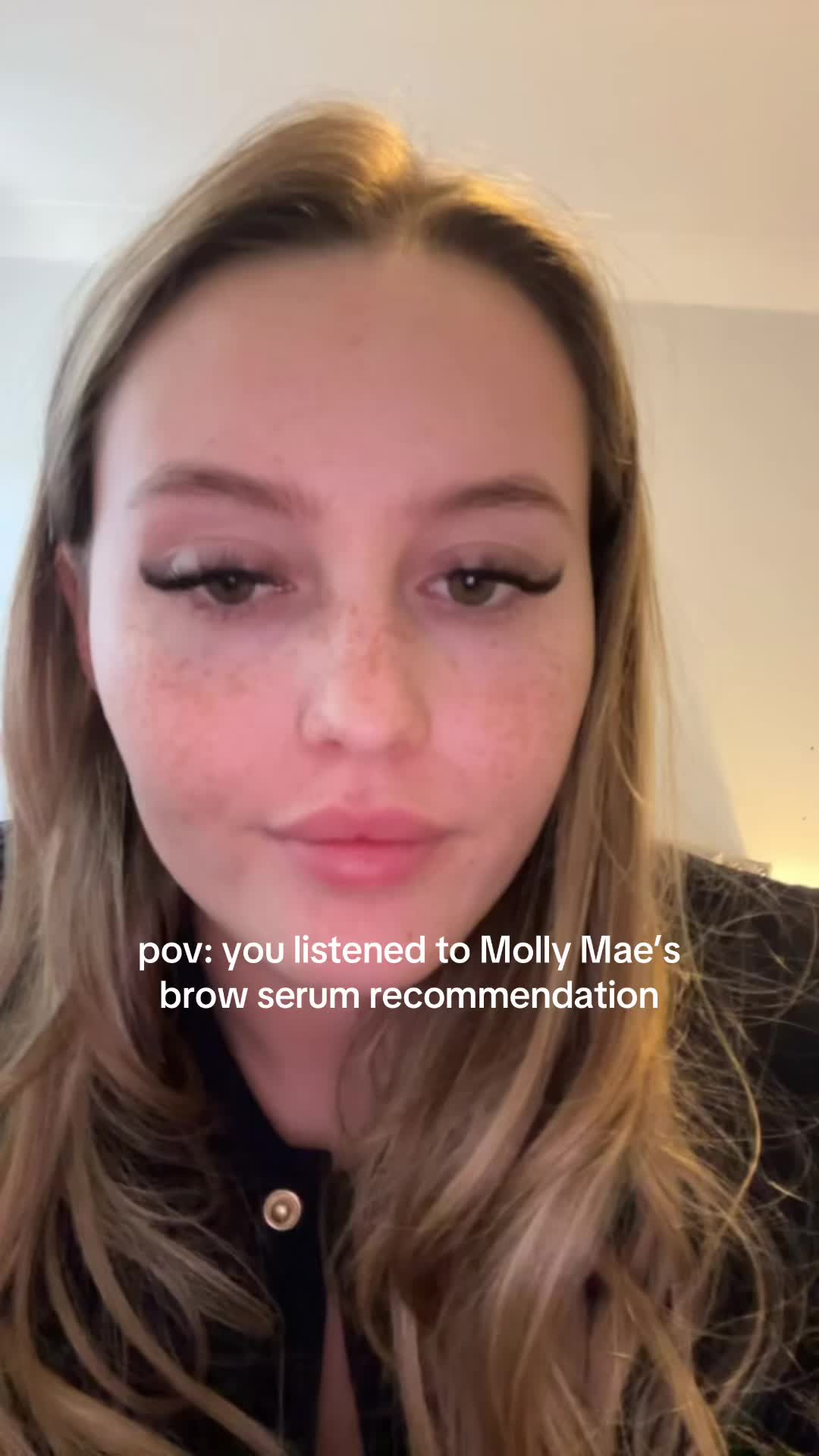 TikTok post by @morganjolley for Nanolash. Caption reads: [...] #nanobrow #browtransformation @Nanolash UK....