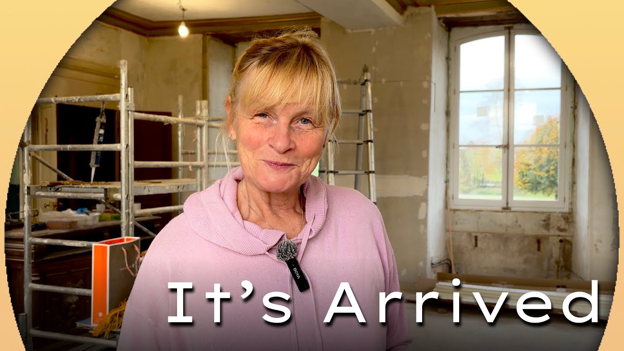 YouTube post by @chateaudelalacelle for Reolink. Caption reads: Huge Delivery Arrives.