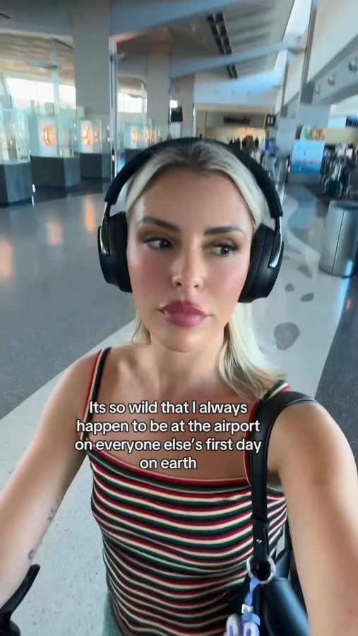 Instagram post by @samblacky for Bose. Caption reads: Welcome to earth 👽🌍✈️
#travel #airport #funny.