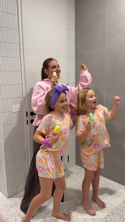 Instagram post by @mikaylacrisp for Smiggle. Caption reads: Pamper night, but make it @smiggle_ 🫧 The girls....