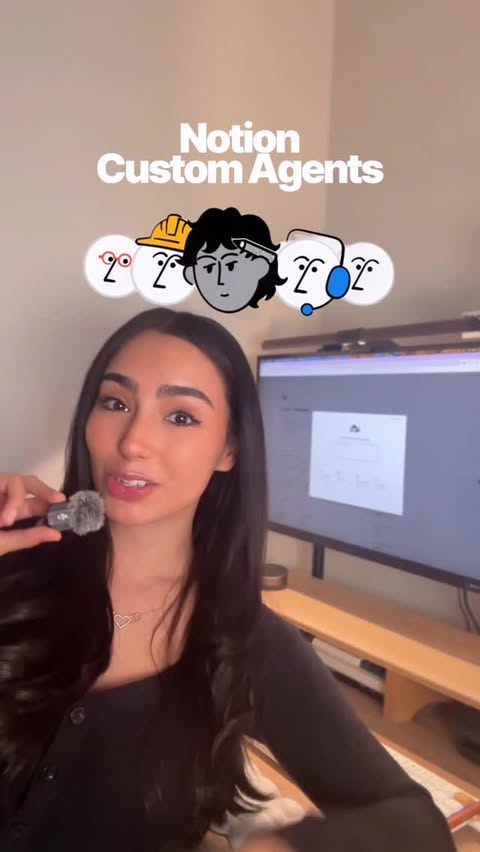 Instagram post by @pikacodes for Notion. Caption reads: Notion Custom Agents are here!!! And you can now....