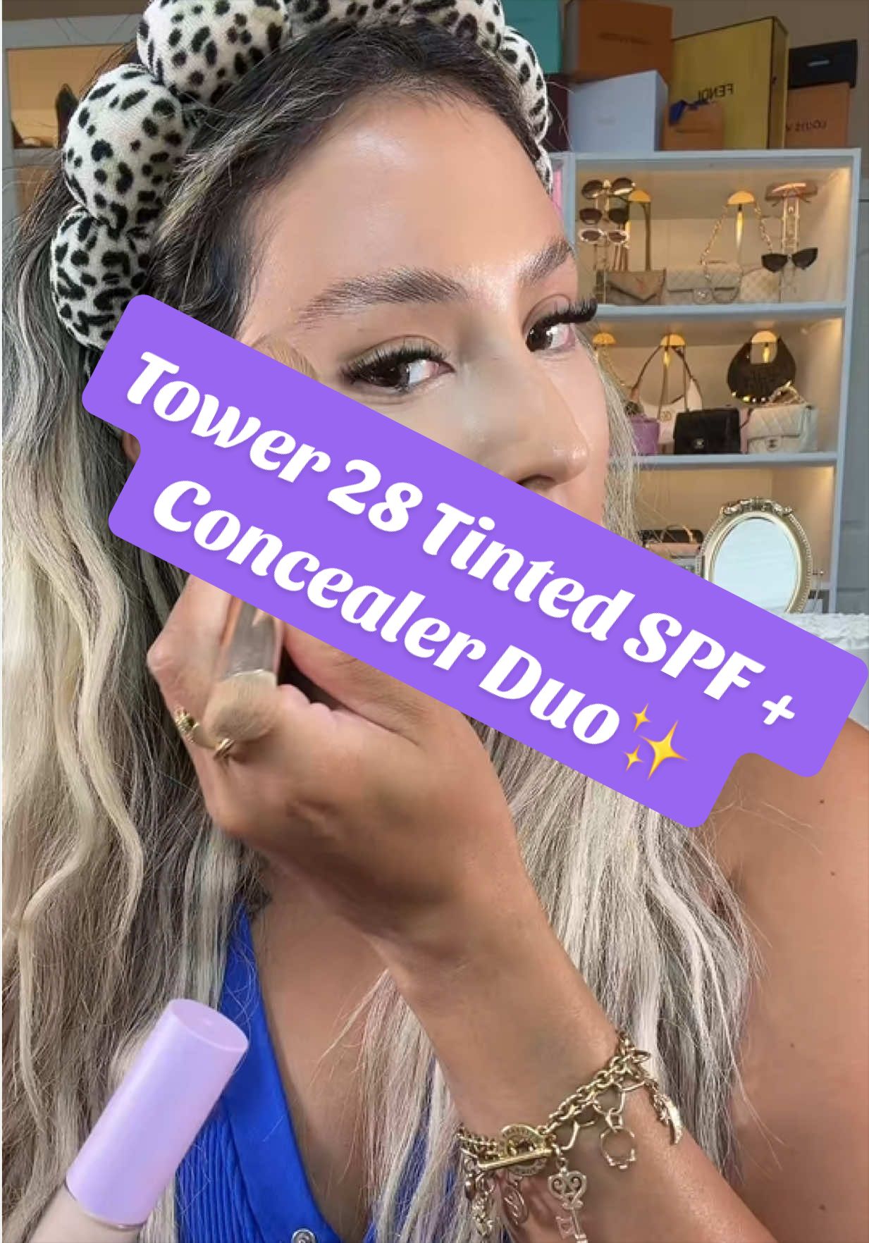 TikTok post by an influencer for Tower 28 Beauty. Caption reads: [...] Results may vary. @Tower 28 Beauty.