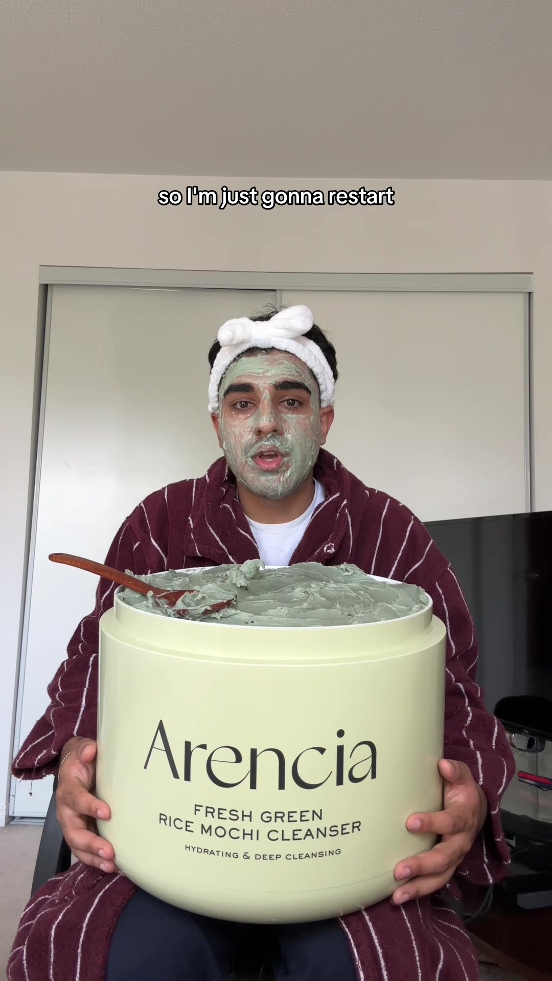 TikTok post by @thisguyabdullah for Arencia. Caption reads: sticky yes, acne no @Arencia #arencia.