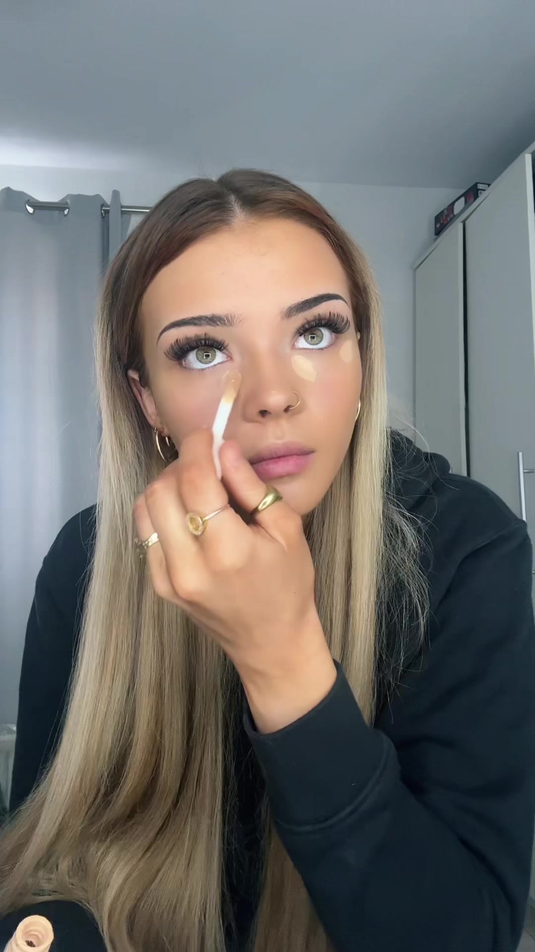 TikTok post by @paigedraperx for HNB Cosmetics. Caption reads: @Iconic London @Charlotte Tilbury @HNB Cosmetics....