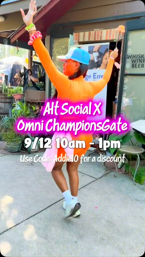 Instagram post by @orlandohourly for Orlando Collabs. Caption reads: @altsocialclub x @omniorlandofl has a wellness....