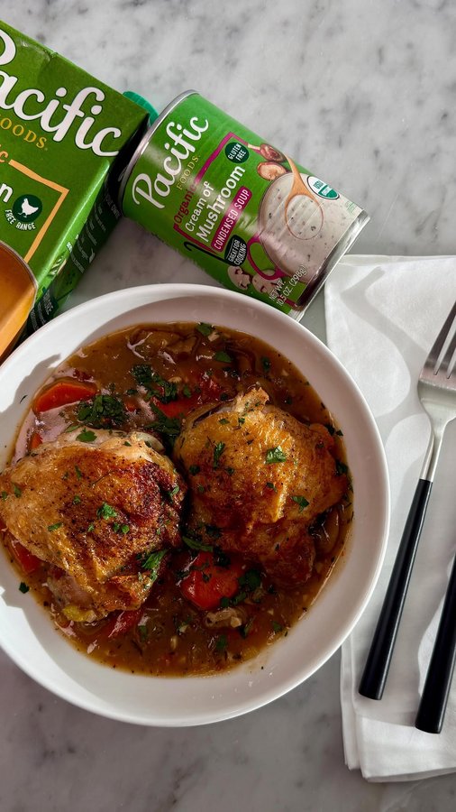 Instagram post by @emmanuel.duverneau for Pacific Foods. Caption reads: Take back your Sunday with the help of Pacific....