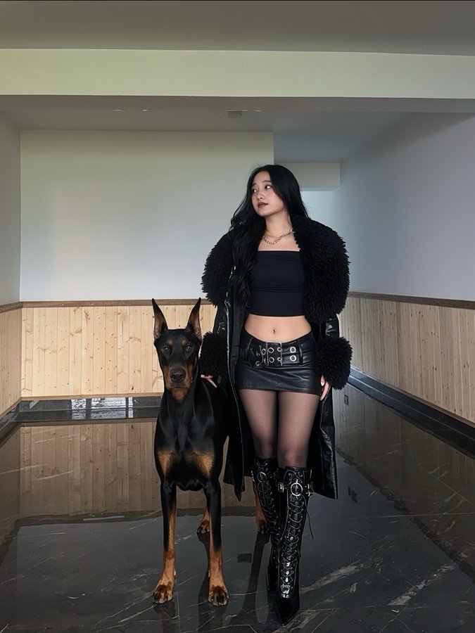 Instagram post by @eden.laa for Dolls Kill. Caption reads: Just me and my dwag 😮‍💨
(AI edit).