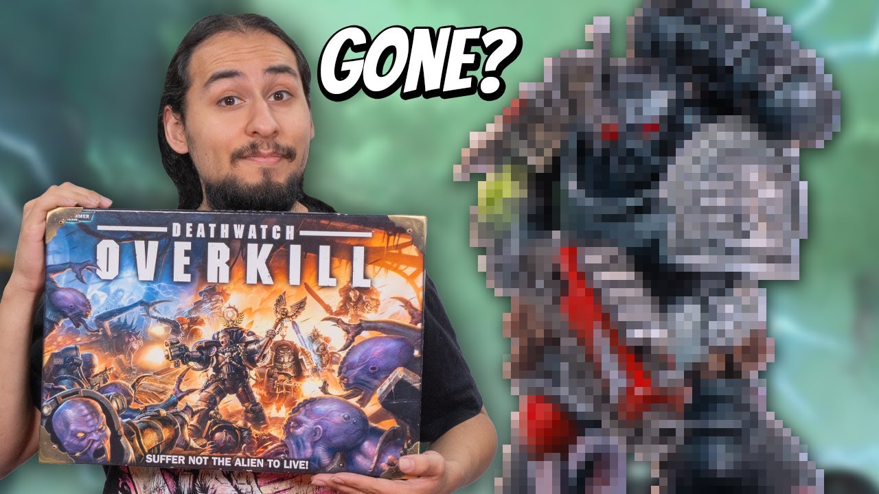 YouTube post by @EonsOfBattle for MyMiniFactory. Caption reads: Painting the Chapter That Might Disappear!....