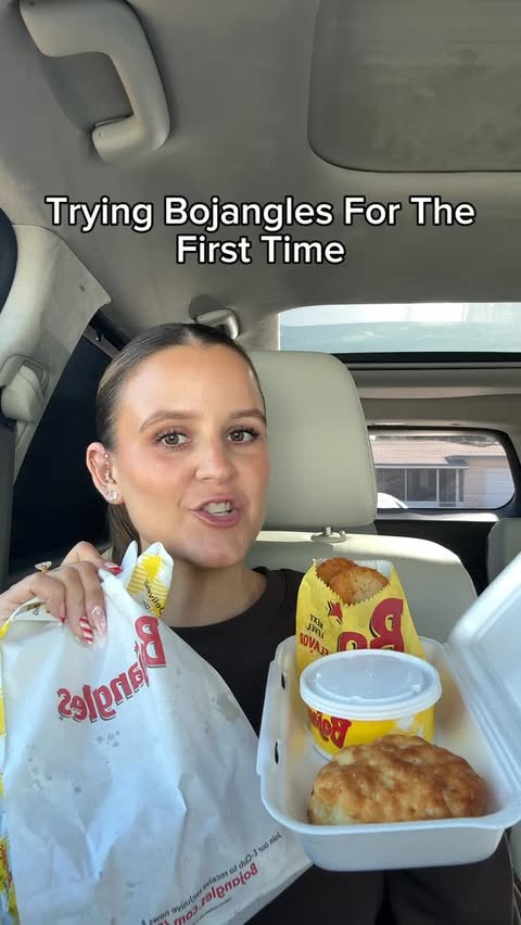 Instagram post by @kayleigh__eats for Bojangles. Caption reads: Trying Bojangles for the first time! #bojangles....
