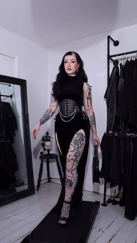 Instagram post by @mimi_almighty for KILLSTAR. Caption reads: ALL-BLACK WEDDING GUEST OUTFITS 🖤❤️‍🔥 AD code....
