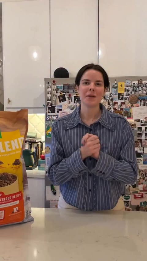 Instagram post by @simonsits for Open Farm Pet. Caption reads: [...] my foster’s home with @openfarmpet’s high....