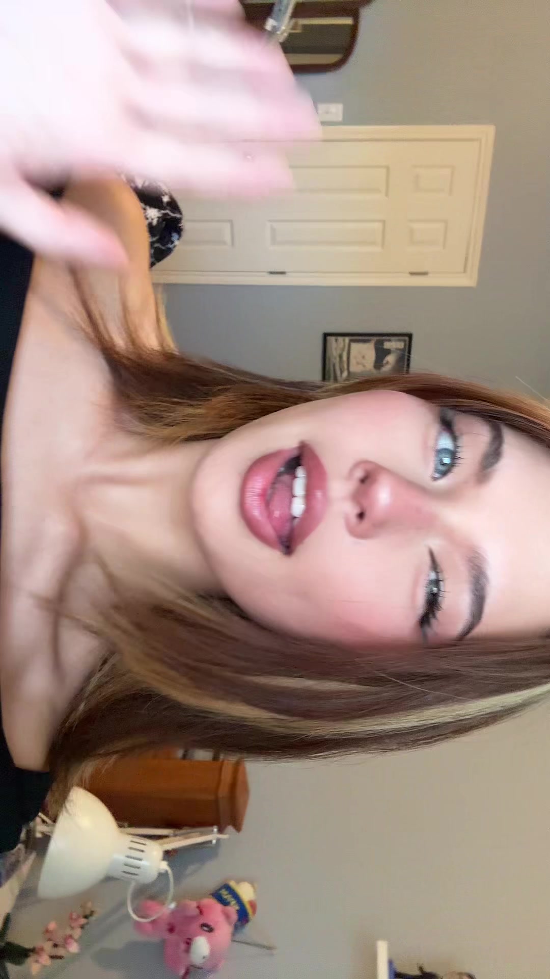 TikTok post by @mmaya_harron for Fowendia Lashes. Caption reads: My lashes from @Fowendia Lashes #makeup #grwm....