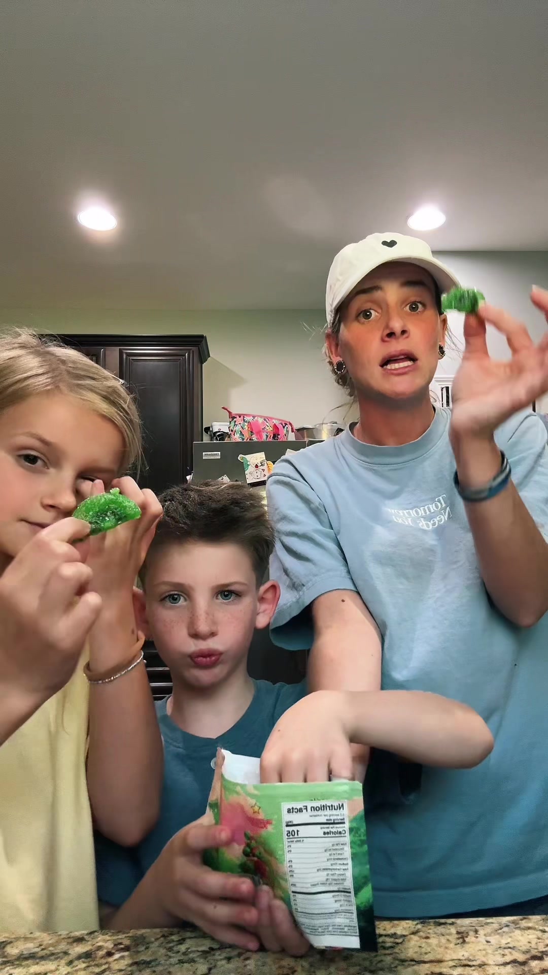 TikTok post by @stephanie_lee56 for Final Boss Sour. Caption reads: Why did my son straight face stare at y’all like....