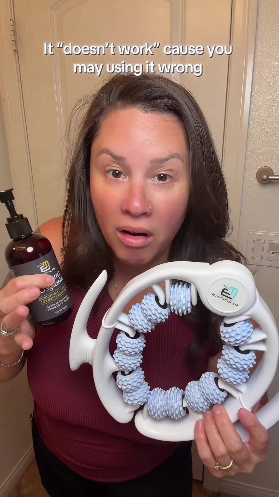 TikTok post by @jenna.alex21 for M3 Naturals. Caption reads: “It doesn’t work” #m3 #m3naturals....