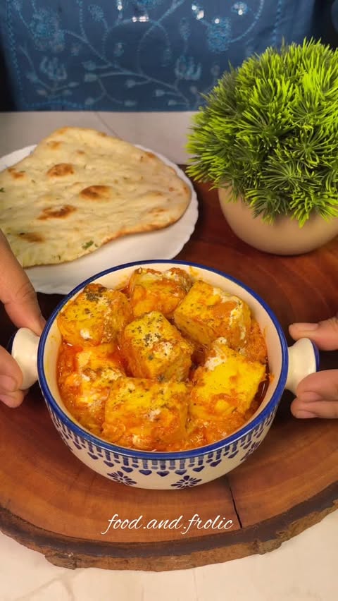 Instagram post by @food.and.frolic for Aashirvaad. Caption reads: Smoky Paneer Angara made with Aashirvaad Paneer....