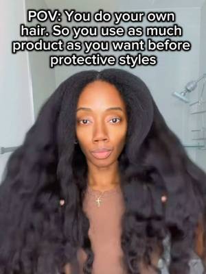 TikTok post by @i.dreamofgina for The Mane Attraction. Caption reads: [...] hair for a protective style using @The Mane....