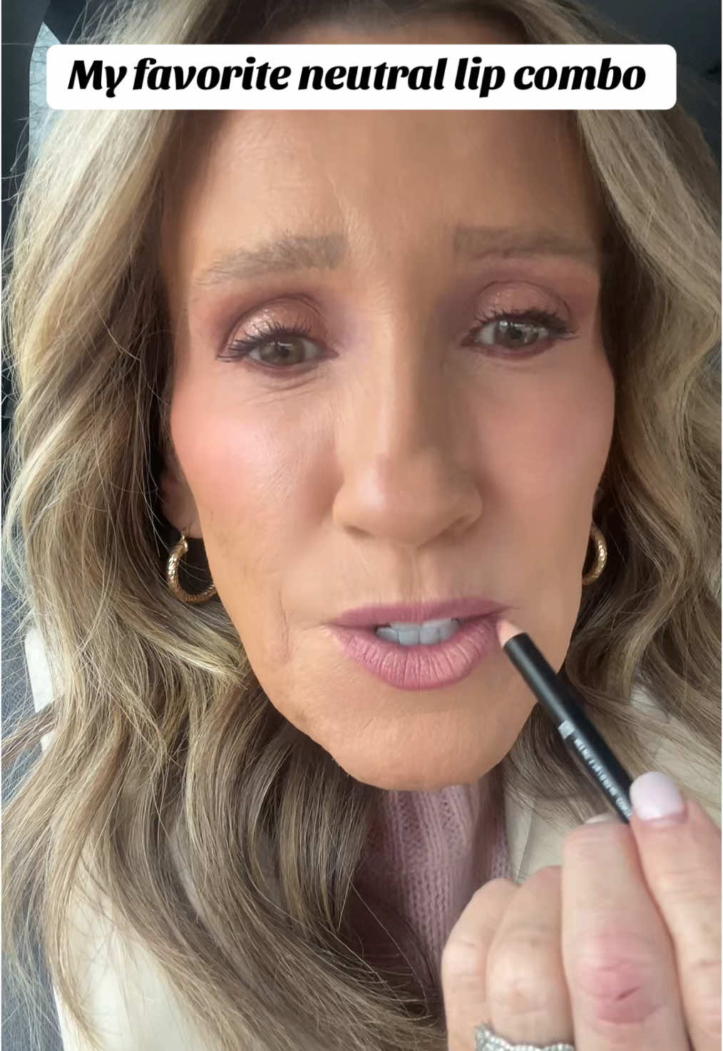 TikTok post by @girlsourage for LAWLESS Beauty. Caption reads: [...] spring lip combo. This @LAWLESS Beauty lip....