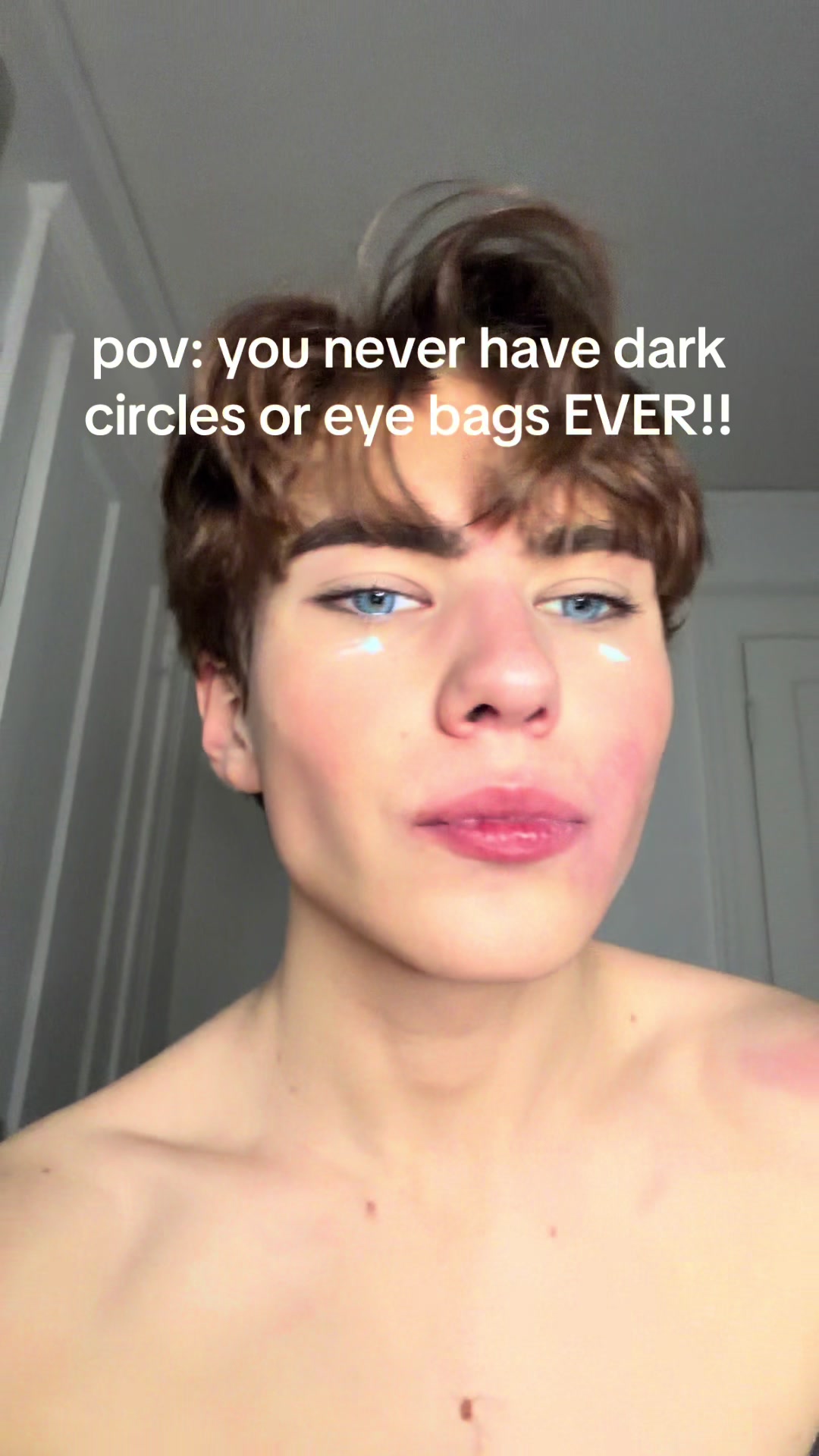 TikTok post by @onlyfeliks for Based BodyWorks. Caption reads: [...] #eyes #skincare #glowingskin #basedbodyworks....