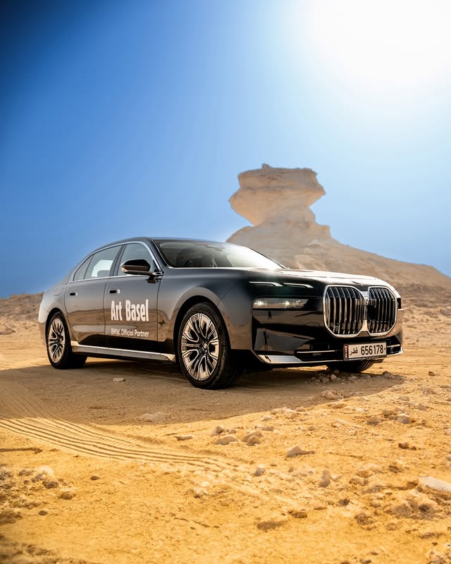 Instagram post by @bmwgroupculture for BMW. Caption reads: [...] As official partner of Art Basel, BMW brings....