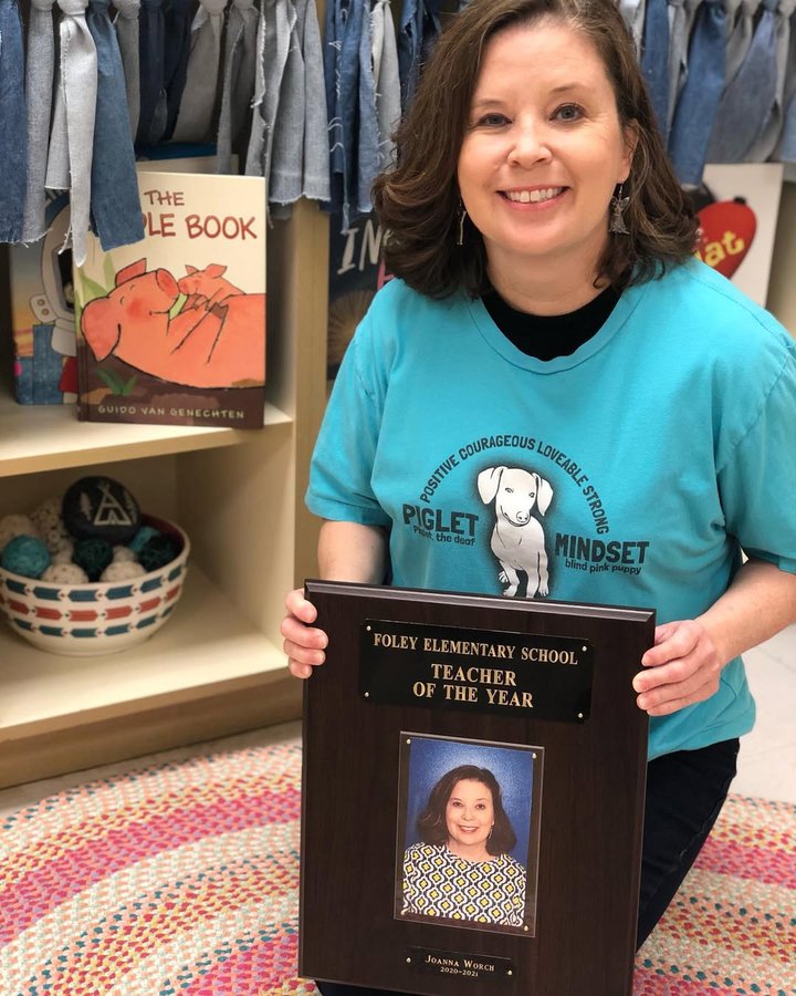 Instagram post by @pinkpigletpuppy for NBC News. Caption reads: Congratulations to one of our good Piglet friends,....