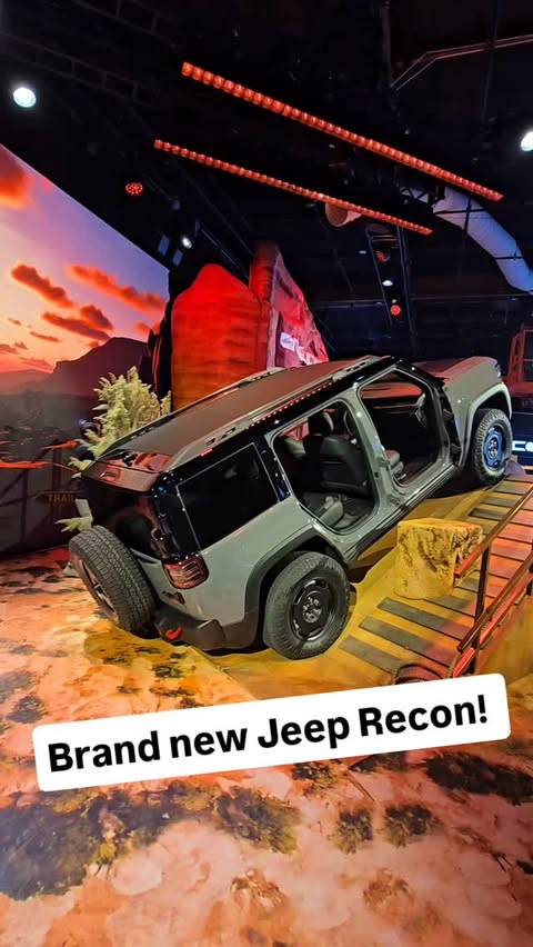 Instagram post by @americanmusclehd for Jeep. Caption reads: I love the design! I just want to see a hybrid/ICE....