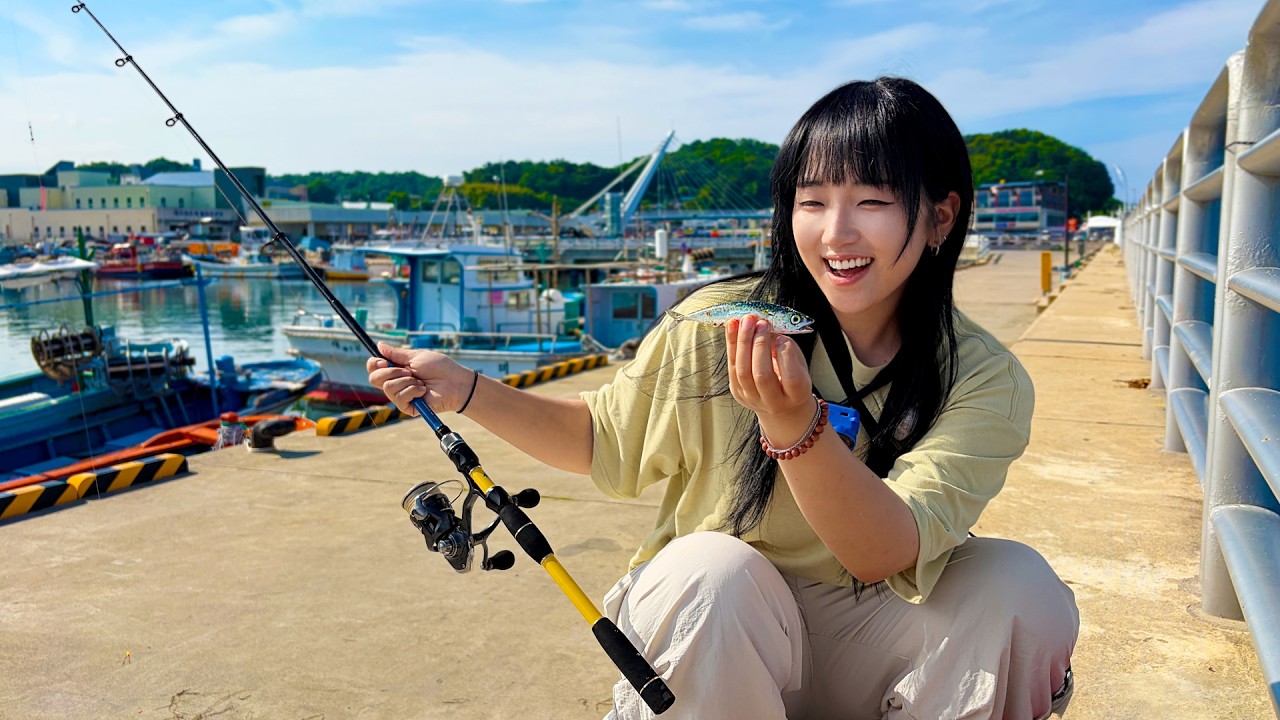 YouTube post by @mimjigo for Click Discount. Caption reads: Can I Catch My Dinner While Fishing and Camping?.