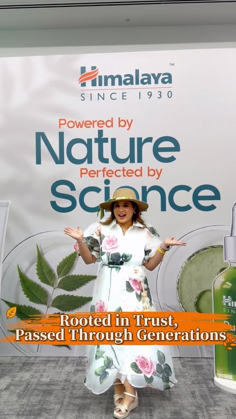 Instagram post by @zansvibes for Himalaya Wellness. Caption reads: A day where nature, science, and skincare came....