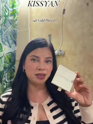 TikTok post by @elviraaalamillo for Kissyan Jewelry. Caption reads: @KissYanOfficial #kissyanjewelry....