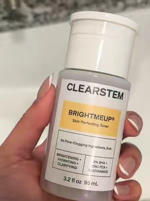 TikTok post by @natalieeee.r for CLEARSTEM Skincare. Caption reads: [...] glowy + radiant skin is this…🤫 @CLEARSTEM....