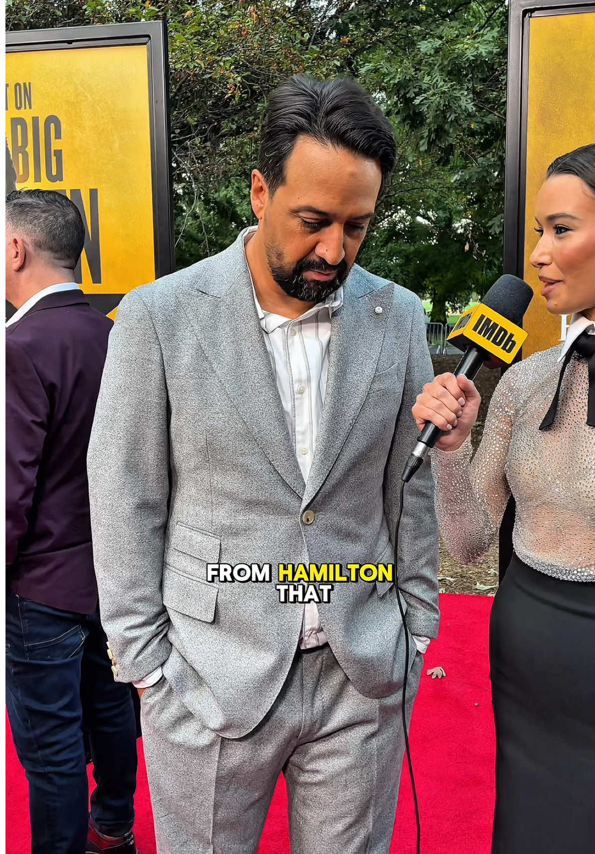 TikTok post by @avanoble707 for Disney Studios Indonesia. Caption reads: The *red carpet* where it happens… @Hamilton....