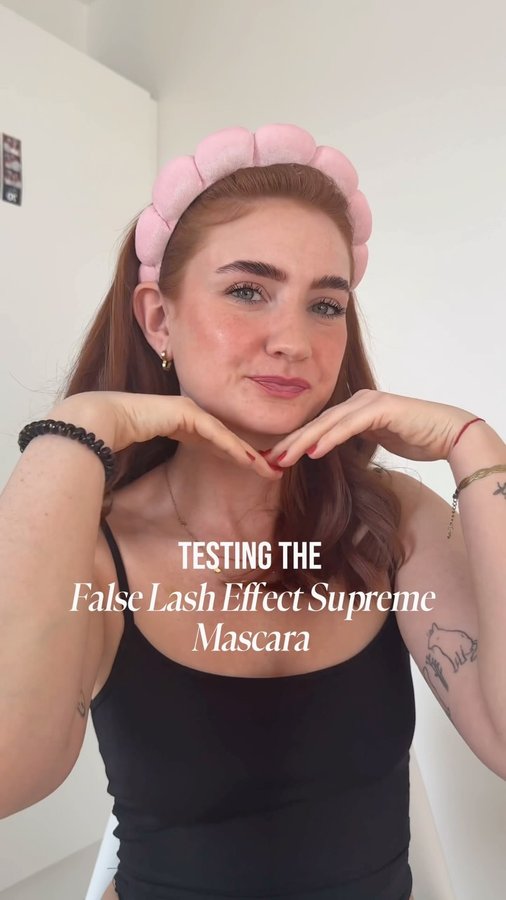 Instagram post by @_cecemathues for Matas. Caption reads: [...] mascara 💓 In collaboration with @matasdk....