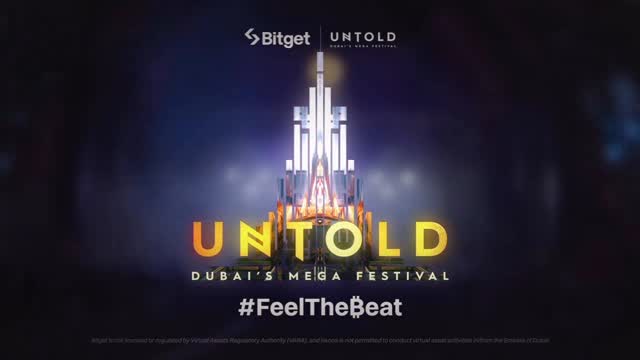 Instagram post by @pylo88 for Bitget. Caption reads: [...] @untoldfestival with @bitget__official....