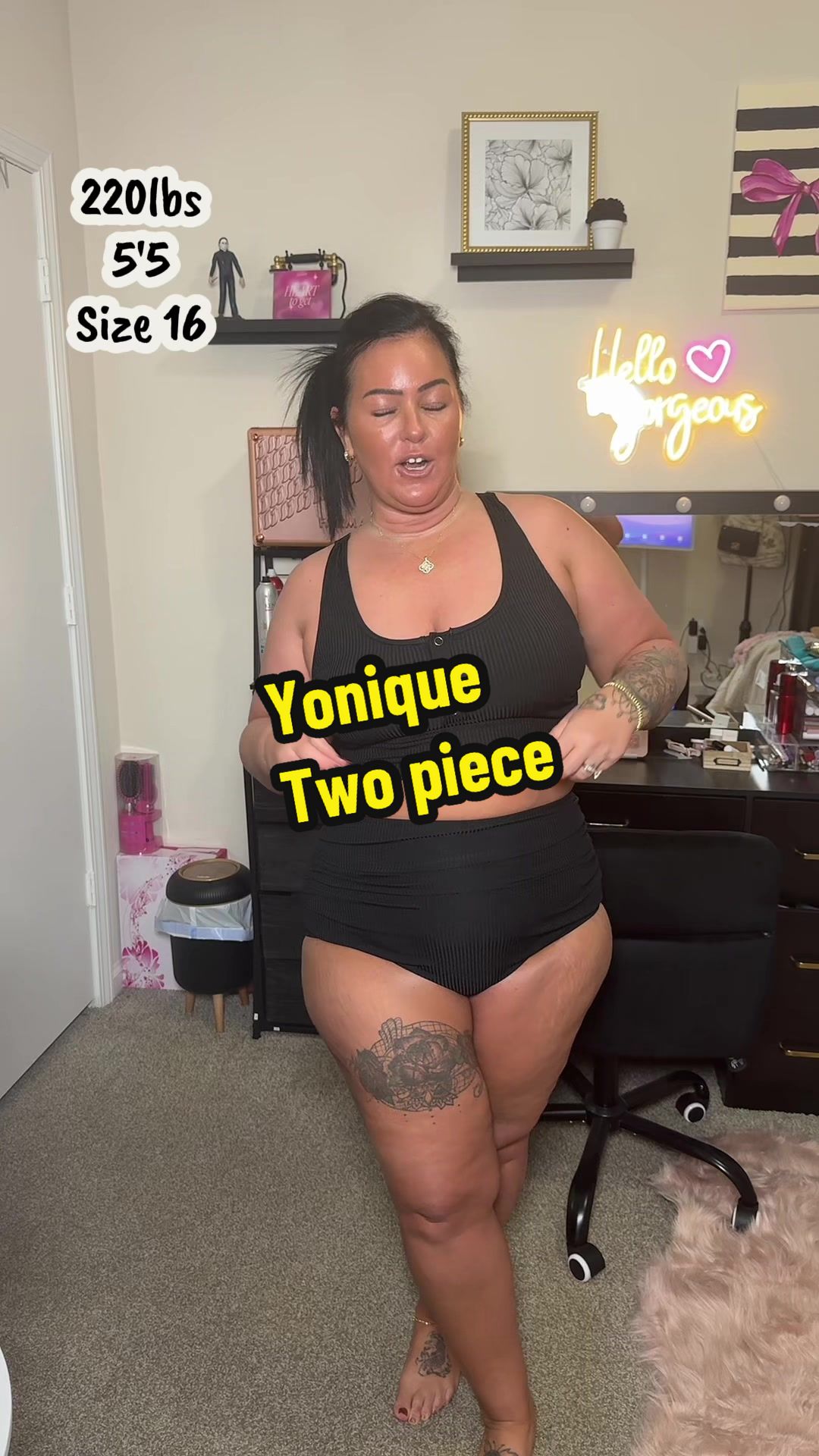 TikTok post by @curvy_problem_solver for Yonique. Caption reads: [...] enough to feel confident all day.@Yonique....