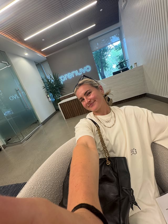 Instagram post by @lindseyhoran10 for Prenuvo. Caption reads: [...] an athlete I know my body SO well… but....